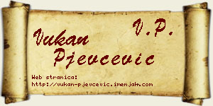 Vukan Pjevčević vizit kartica